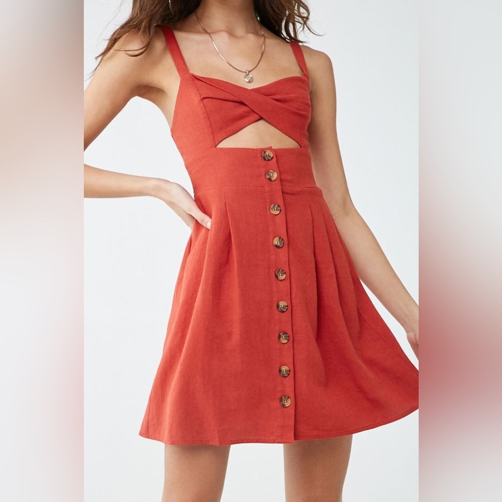 Forever 21 Contemporary Cut-Out Mini Dress w/ Pockets